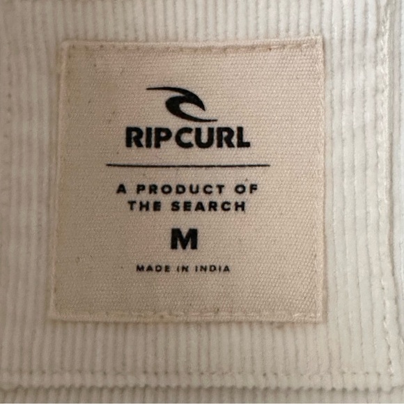 RIP CURL Stevie Cord Cream Shirt Coastal Cowgirl Surfer Style Shacket Size M NWT - Picture 9 of 15